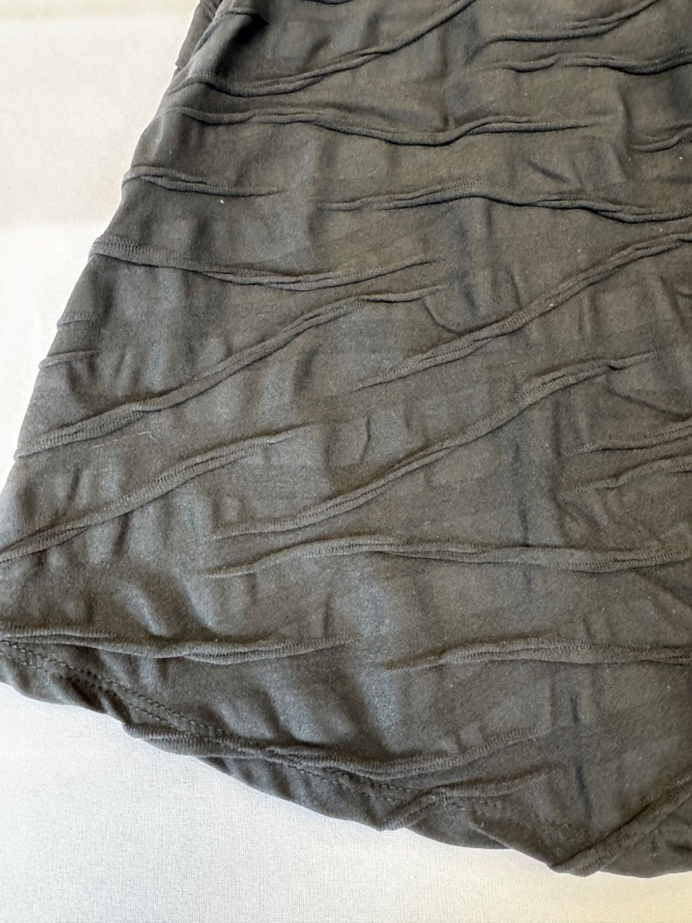Donna Morgan Fit Flare Sretch Dress Textured Black Size 10 - Picture 3 of 11